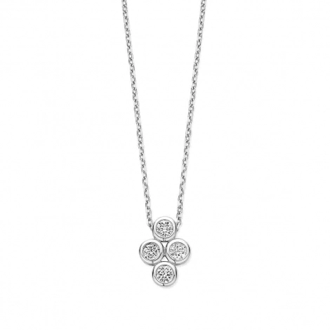 Collier Argent serti de zirconium - Naiomy