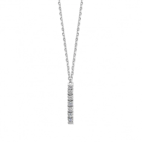 Collier Argent serti de zirconium - Naiomy