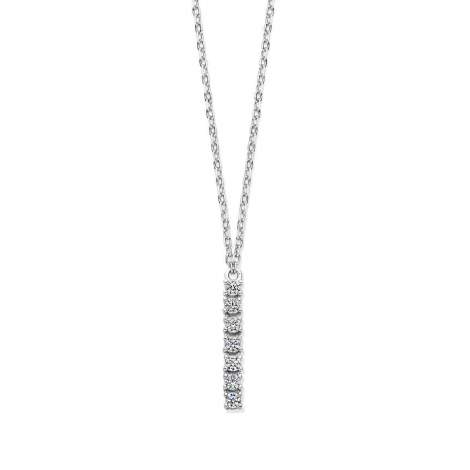 Collier Argent serti de zirconium - Naiomy  combiner