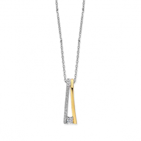 Collier Argent serti de zirconium - Naiomy  combiner