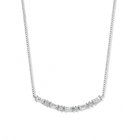 Collier Argent serti de Zirconium - Naiomy  combiner