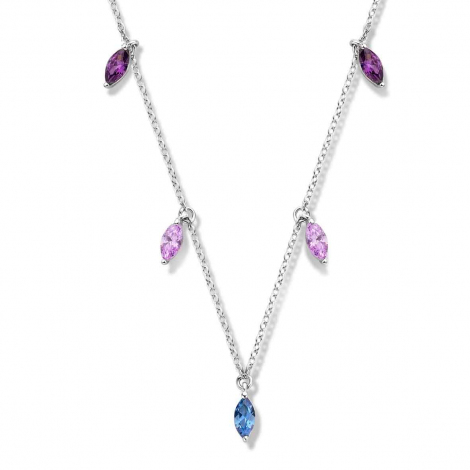 Collier Argent serti de Zirconium - Naiomy Moments  combiner