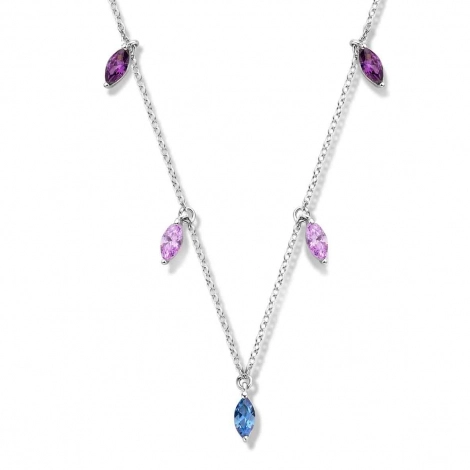 Collier Argent serti de Zirconium - Naiomy Moments