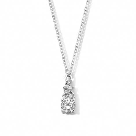 Collier Argent serti de Zirconium - Naiomy Moments