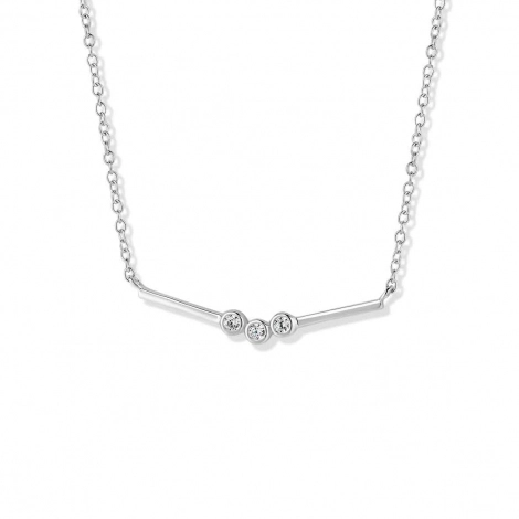 Collier Argent serti de Zirconium - Naiomy