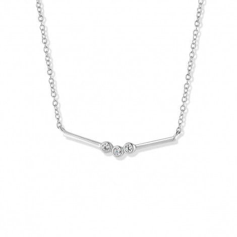 Collier Argent serti de Zirconium - Naiomy  combiner