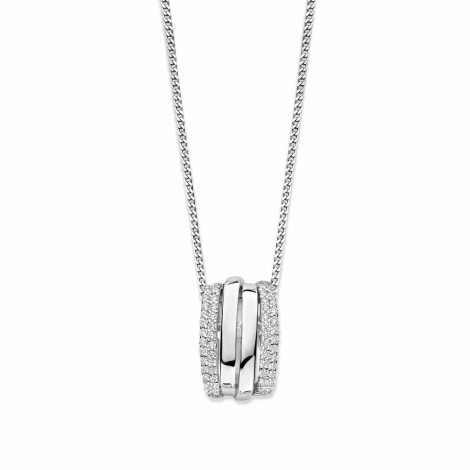 Collier Argent Serti de Zirconium - Naiomy 