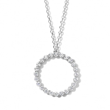 Collier Argent serti de Zirconium - Naiomy
