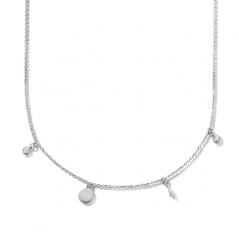 Collier Argent serti de Zirconium - Naiomy  combiner