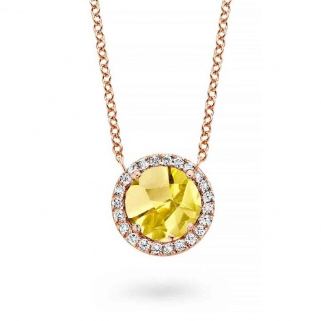 Collier citrine et diamants One More