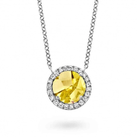 Collier citrine et diamants One More