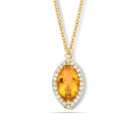 Collier Citrine et diamants One More
