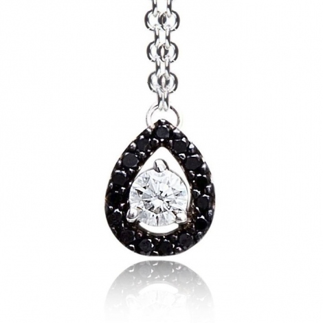 Collier diamants blancs et noirs One More