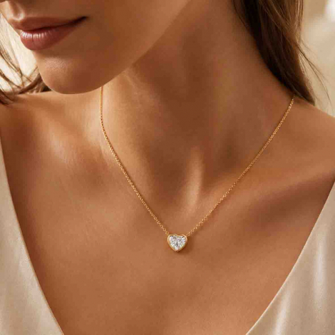 Collier diamant Coeur
