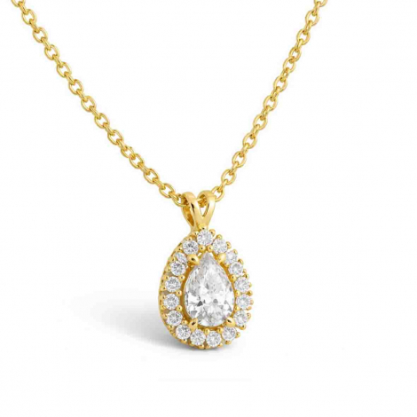 Collier diamant poire de Synth�se � combiner