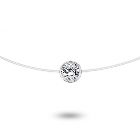 Collier diamant Nylon 0.05 ct serti clos