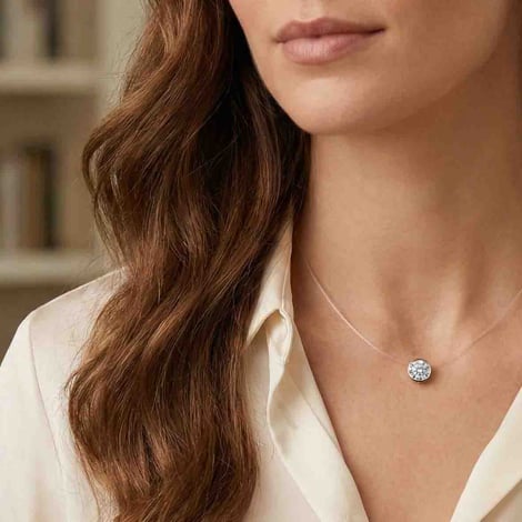 Collier diamant Nylon 0.50ct serti clos