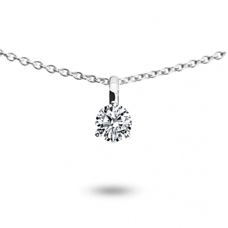 Collier diamant solitaire 0.10 ct
