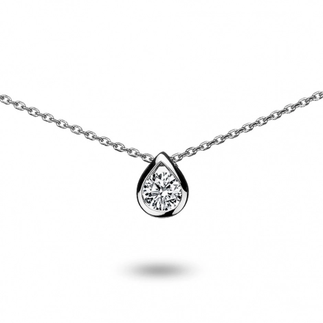 Collier diamant solitaire 0.10 ct