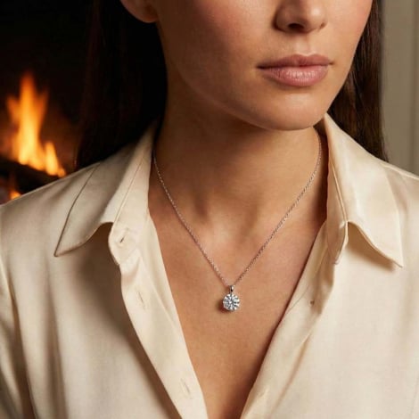 Collier diamant solitaire