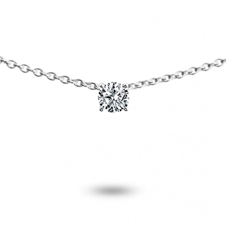Collier diamant solitaire 