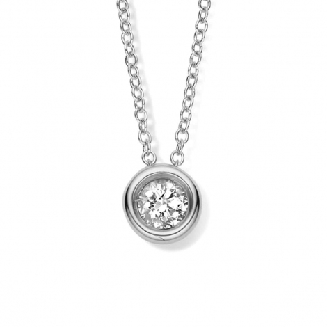 Collier Diamant Solitaire 0.10 ct Serti Clos