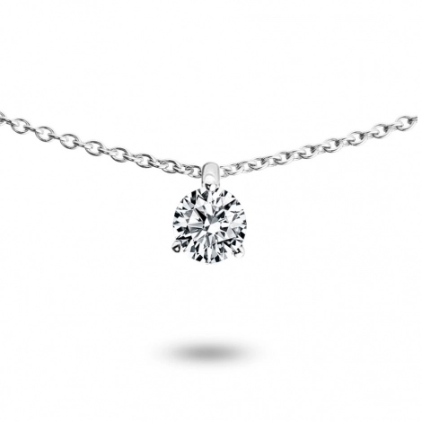 Collier diamant solitaire