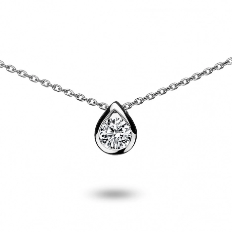 Collier diamant solitaire