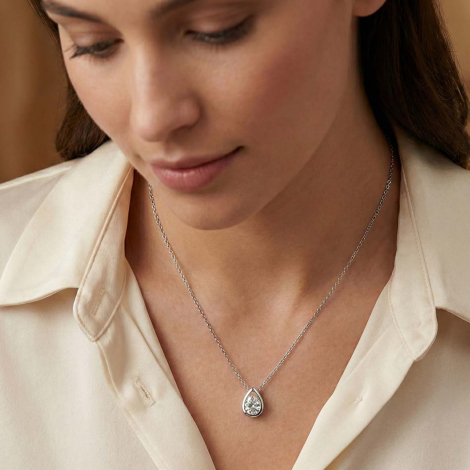 Collier diamant solitaire