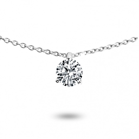 Collier diamant solitaire 