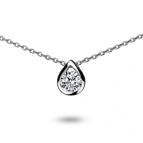 Collier diamant solitaire