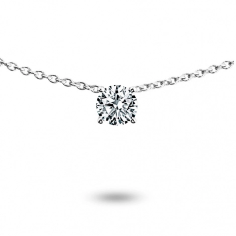 Collier diamant solitaire