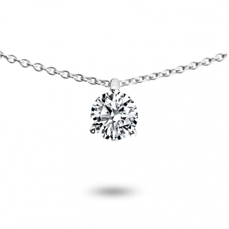 Collier diamant solitaire 0.25 ct