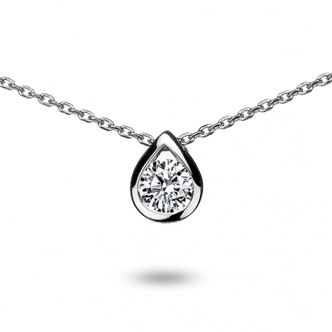Collier diamant solitaire
