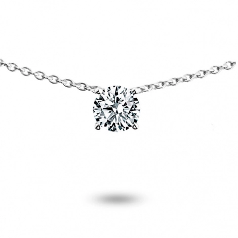 Collier diamant solitaire