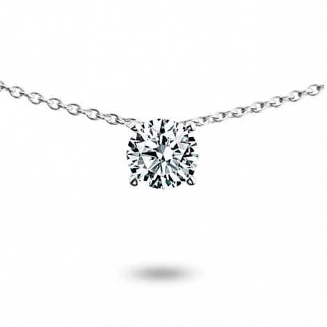 Collier diamant solitaire