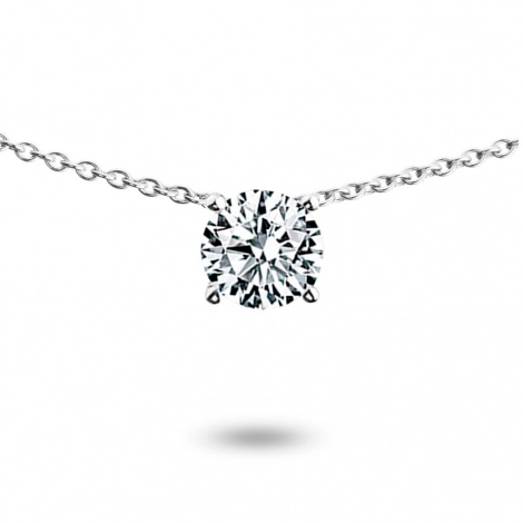 Collier diamant solitaire 