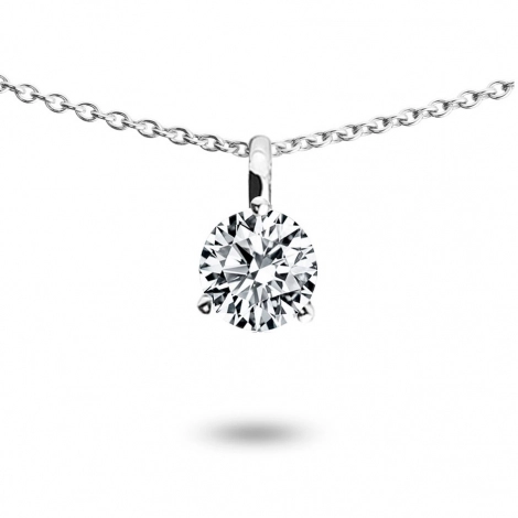 Collier diamant solitaire 