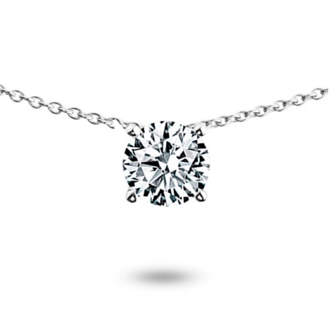 Collier diamant solitaire