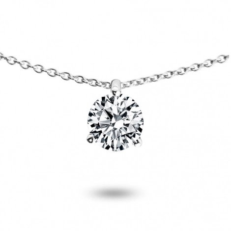Collier diamant solitaire 