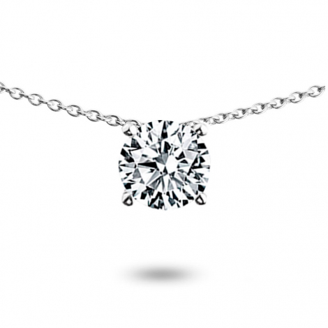 Collier diamant solitaire ct serti griffes VAL1050