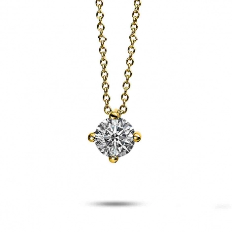 Collier Diamant Solitaire - 4 Griffes