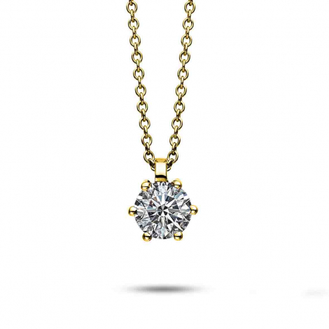 Collier Diamant Solitaire - 6 Griffes