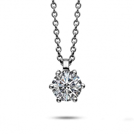 Collier Diamant Solitaire - 6 Griffes