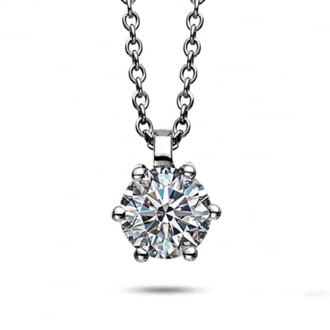 Collier Diamant Solitaire - 6 Griffes