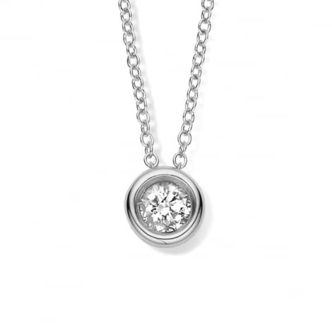 Collier Diamant Solitaire - Serti Clos