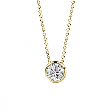 Collier Diamant Solitaire - Serti Clos