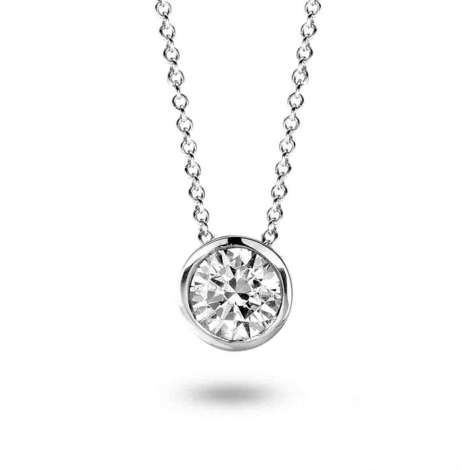 Collier Diamant Solitaire - Serti Clos