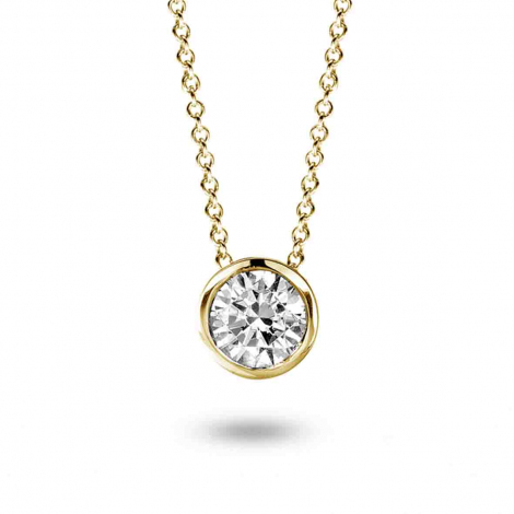 Collier Diamant Solitaire - Serti Clos