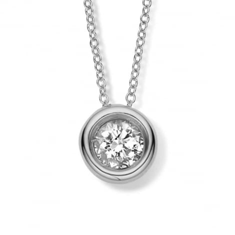 Collier Diamant Solitaire - Serti Clos